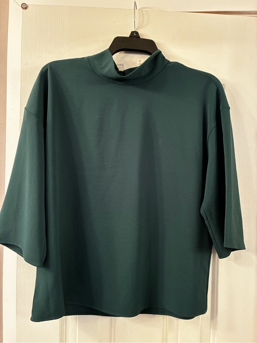 Uniqlo mock neck drape blouse NWT